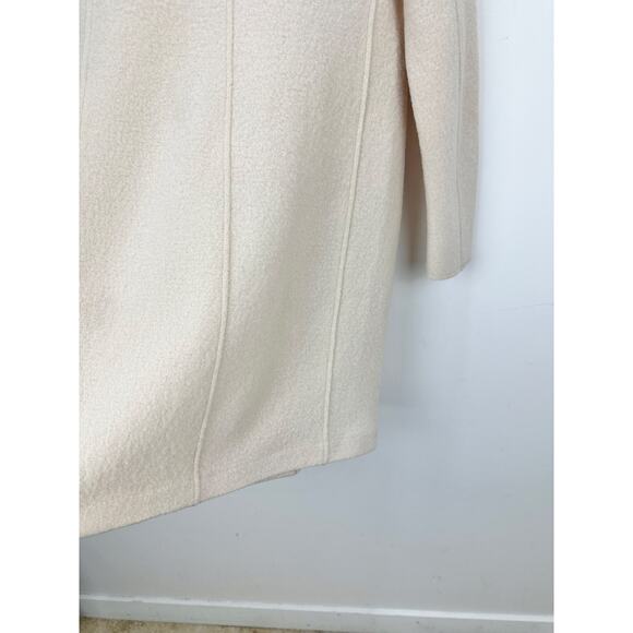J.Crew Daphne Coat Italian Boiled Wool Classic Mid Length Cream Beige US 0 - Picture 12 of 12